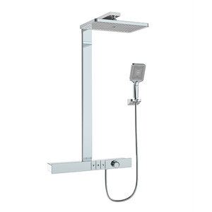 <span class=keywords><strong>Colonne</strong></span> <span class=keywords><strong>de</strong></span> <span class=keywords><strong>douche</strong></span> <span class=keywords><strong>thermostatique</strong></span> 3 fonctions en noir brossé avec mitigeur eau chaude et froide et fonction pluie - Product Image 3