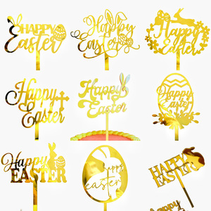 Décorations de gâteaux en acrylique « Honey And Sweetness Happy Easter », accessoires pour gâteaux de Pâques, pour décorations de fête de Pâques - Product Image 1