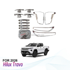 Kit de garnitures chromées pour phares et poignées de porte, personnalisé, très demandé, pour <span class=keywords><strong>Toyota</strong></span> Hilux Travo 2026 - Product Image 1