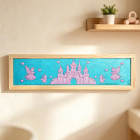 Papan Sensorik Kayu Montessori Papan Gambar Kreatif Panel Dinding Kain Payet untuk Peralatan Ruang Belajar Mainan Autisme