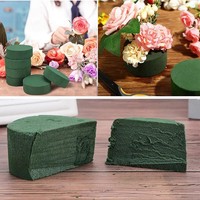 Cylindre en mousse florale verte humide pour décorations festives pour l'obtention du diplôme Noël Halloween Fête des mères Nouvel An Fleur