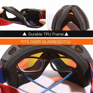 New Anti-uv and uv400 big lens ski goggles newest style snowmobile custom snow ski goggles - Product Image 6