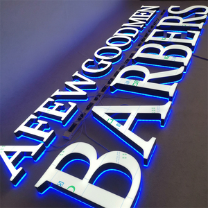 Panneau d'affichage extérieur personnalisé illuminé par LED Nom de boutique avant en aluminium Lettres lumineuses 3D pour salon de coiffure - Product Image 5