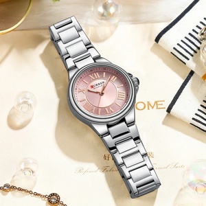 CURREN 9091 Romantic Charm Women's Wristwatches Fashion Design Thin Quartz <b>Watch</b> with Luminous Hands Stainless Steel Bracelet - Product Image 4