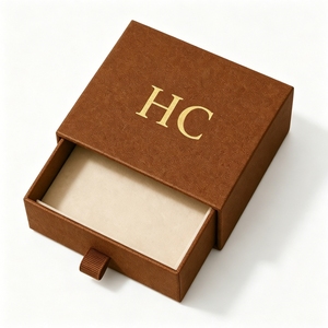 Boîte à anneaux élégante en velours avec tiroir, fournisseur, fabricant en gros, logo personnalisé, boîte à bijoux coulissante, vente directe d'usine en vrac - Product Image 5