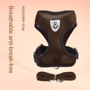 Kalung Tali Anjing Teddy Bomei Graceful Pet Ramah Lingkungan dari Poliester Sandwich Mesh dengan Pola Solid untuk Ras Kecil yang Modis - Product Image 1