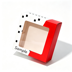 Caja de Regalo Impresa Personalizada con Ventana para Exhibición de Pasteles, Galletas y Dulces, Caja de Papel Plegable - Product Image 3