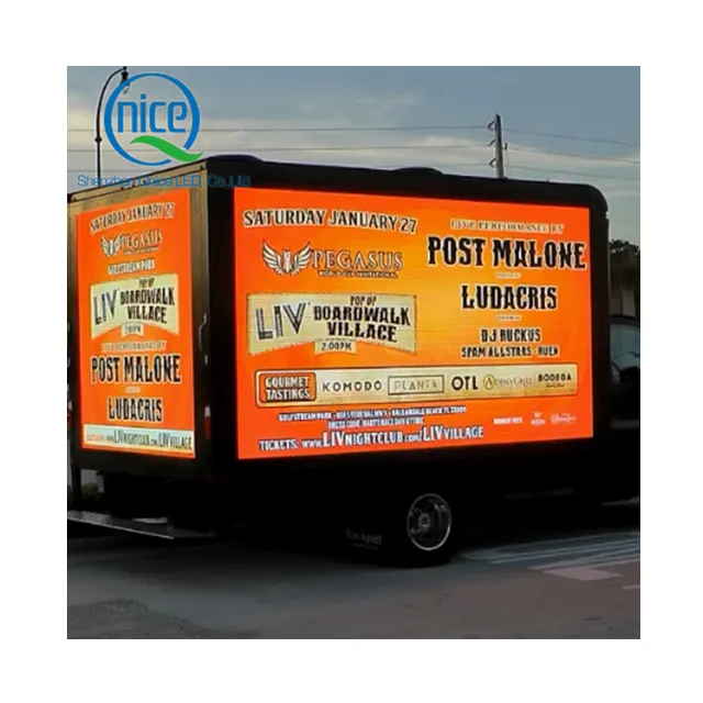QNICE LED reklam panosu kamyon kutusu açık led video duvar kamyon kutu ekran ekran P4P5P6P8 mobil reklam için