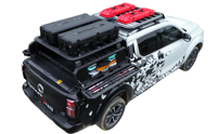 Barre de ramassage universelle avec boîtes de pêche latérales Boîte de rangement latérale Support de lit de camion universel pour Tacoma Tundra F-150 Silverado
