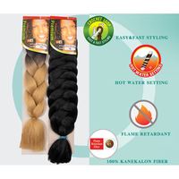 Cheveux tressés pré-étirés ultra autorisés Ombre eau chaude pas cher Jumbo cheveux de tressage synthétiques 82 pouces tresse africaine de noyau