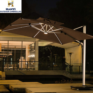 Parasol de terrasse extérieur en aluminium 4x3M sur mesure pour villa, hôtel, avec éclairage solaire - Product Image 2