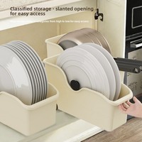 Organisateur de cuisine carré moderne de petite taille, boîte pliable multifonctionnelle en plastique de type ouvert pour aliments et vêtements, en matériau PP injecté