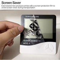 Thermomètre à horloge numérique LCD sans fil pour intérieur/extérieur Hygromètre Testeur de température et d'humidité en plastique avec affichage pour usage domestique