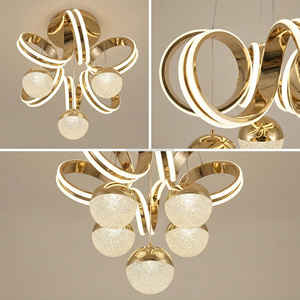 Lampadario a Sospensione <span class=keywords><strong>LED</strong></span> Contemporaneo di Lusso AB 150W per Soggiorno, Sala da Pranzo, Camera da Letto - Lampadario Moderno per Hotel, Villa, Caffè - Durevole - Product Image 3