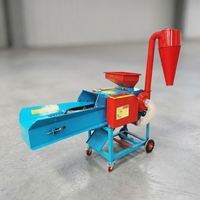 Broyeur à moteur diesel, capacité 3 tonnes/heure, 6 lames, multifonctionnel pour le traitement des aliments du bétail, maïs, sorgho, herbe, foin, paille, céréales brutes