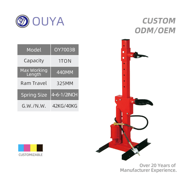 Factory Direct Sale 1 Ton Air-Operated Hydraulic Spring Compressor Machine Auto Car Body Repair Tool for Vehicle Maintenance