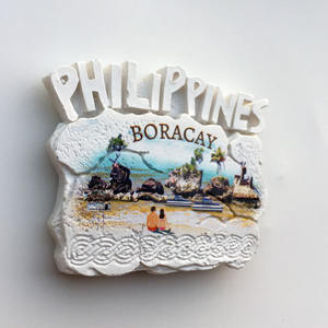 Venta directa de fábrica Suministro transfronterizo de artesanías conmemorativas turísticas de la isla de Boracay, Filipinas, Magn de estilo oceánico - Product Image 4