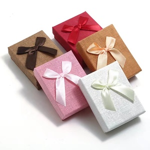 Jewelry packing necklace simple ring paper carton bow-tie gift bracelet box
