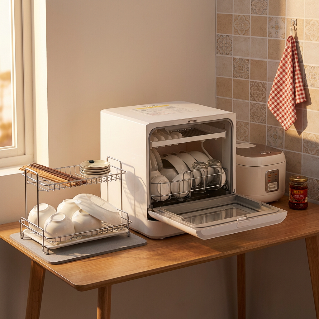 Small Smart Dishwasher for the Kitchen Source Manufacturer Multifunctional Electric Sterilizer Dishwasher Machine NHD01006