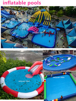 Grande piscine gonflable de toboggan de qualité supérieure, toboggans gonflables, aire de jeux gonflable avec toboggan de piscine pour enfants et adultes