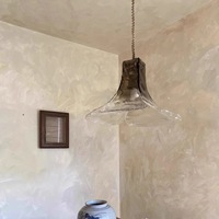 Lustre LED en verre coloré fait main de style cour française Murano pour salon, chambre à coucher, salle à manger