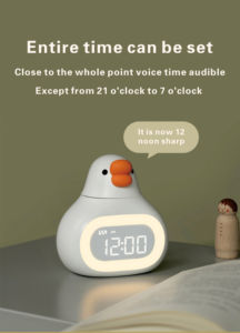 Cartoon Alarm <b>Clock</b> Auto Set Wall <b>Clock</b> Plastic Quartz Design for Living Room Single Face Needle Display - Product Image 5