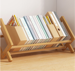 Vendita calda moderna libreria Desktop Rack di stoccaggio legno basculante libreria per riviste di libri - Product Image 1