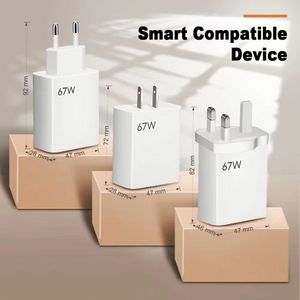 อะแดปเตอร์จ่ายไฟ USB ชาร์จเร็ว 67W ที่ชาร์จติดผนัง 67W ชาร์จเร็วสุดสำหรับโทรศัพท์ - Product Image 3