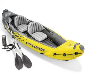 Intex 68307 Explorer K2 Kayak rafting şişme bot kauçuk kürek çift saldırı botu iki kişi için