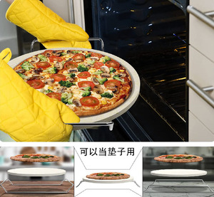 Herramienta de accesorios para <span class=keywords><strong>Pizza</strong></span>, 17 Uds., horno de <span class=keywords><strong>Pizza</strong></span> de cordierita refractaria, parrilla de piedra, servidor cortador de estante para servir - Product Image 3
