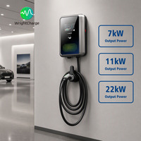 Estación de Carga Inteligente para Vehículos Eléctricos Wallbox de 22KW Tipo 2 AC con Control por WiFi, RFID, OCPP, Pantalla LCD y Certificación CE, Nueva de WrightCharge