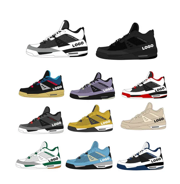 2024 mais recente calçado esportivo personalizado 4s moda de alta qualidade retro 4 1s tênis de basquete 1 gato preto 4 calçados esportivos