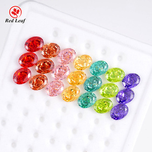 Zirconi Cubici Sfaccettati Multicolore all'Ingrosso, Gemme Sintetiche Ovali da 2-12mm per Creazione di Gioielli e Artigianato - Product Image 2