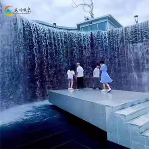 Высококачественный компьютерно-управляемый фонтан-водопад из нержавеющей стали с индивидуальной светодиодной подсветкой - Product Image 3