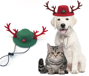 قبعة قرون الغزال القابلة للتعديل لعيد الميلاد، مستلزمات الحيوانات الأليفة، زينة وهدية - Product Image 1