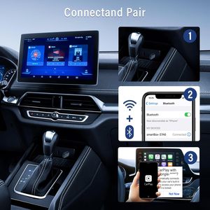 Syong 2 trong 1 không dây Carplay Android Auto Adapter cho iPhone, mini kích thước USB-A Type-C cắm thiết kế, âm thanh xe hơi & Video Plug & Play - Product Image 3