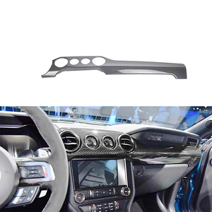 Kits interiores de 4 agujeros de fibra de carbono, cubierta de salpicadero, embellecedores de Panel de puerta para Mustang 2015 + - Product Image 2
