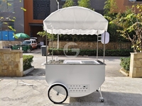 Chariot à glace à vendre, chariot à glace à pousser à la main, chariot mobile à glace pour mariage