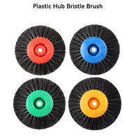 Ensemble de brosses de polissage pour bijoux 4C, bricolage, noyau en caoutchouc et plastique, poils abrasifs, kit de polissage, forme de roue, pour le polissage des bijoux et dentaire