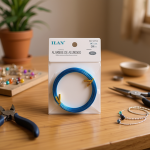 Filo di alluminio da 1,5 mm, 3 m, colore blu, per la creazione di gioielli artigianali - Product Image 2