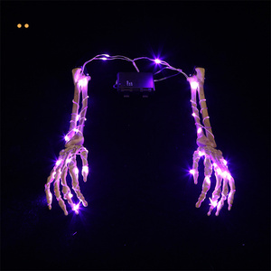Factory Wholesale Halloween Decoration Props Realistic Human Hand Skeleton Horror Skull IP65 <b>LED</b> String <b>Light</b> Sale - Product Image 3