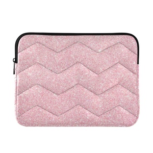 Lady's Bags Custom Pink Plain Print <b>Computer</b> Messenger Laptop Briefcase Accessories Grid Protective <b>Case</b> Laptop Sleeve - Product Image 1