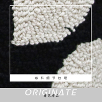 Housse de coussin carrée RUIYI noire et blanche tuftée 50x50cm, motif abstrait écologique non toxique, taie d'oreiller pour la décoration intérieure