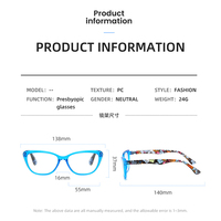 YZ2105 Slim bleu TR carré lunettes correctives bonne qualité unisexe lunettes de lecture pour presbytie à la mode mâle femme