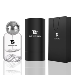 30ML 50ML 100 ML Botella de perfume Botella redonda transparente de vidrio de perfume Base volcánica Botella de perfume única Vidrio con cubierta redonda - Product Image 3