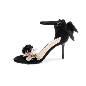 Sandales de <span class=keywords><strong>Mariage</strong></span> à Ruban d'Extérieur pour Femmes, Talons Hauts Stiletto Cheville en Soie et Caoutchouc, OEM/ODM, Vente en Gros - Product Image 5