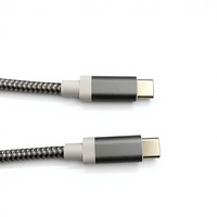 Cable USB2.0 Tipo-C Macho a Macho de 2 Metros, PD 100W, 5A, Carga Rápida, Cable Doble Tipo-C de Nailon Resistente