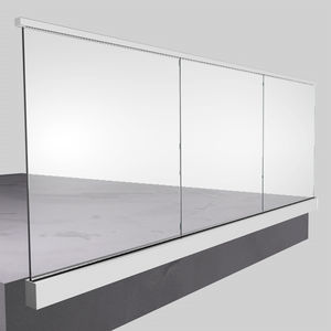 Senza cornice In Alluminio U Canale Ringhiera Di Vetro Per Balcone - Product Image 5