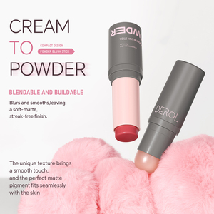<span class=keywords><strong>Derol</strong></span> 2025 Blush and Stick Crema de alta calidad para polvo Colorete para mejillas Stick Branding Luxury Powder Blush Stick - Product Image 3