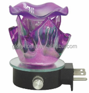 Wholesale Wall <strong>Plug</strong> <strong>in</strong> Night Light Glass <strong>Wax</strong> Warmer Mini Electric Fragrance Oil <strong>burner</strong> <strong>Wax</strong> Tart <strong>Melt</strong> Candle Warmer - Product Image 2